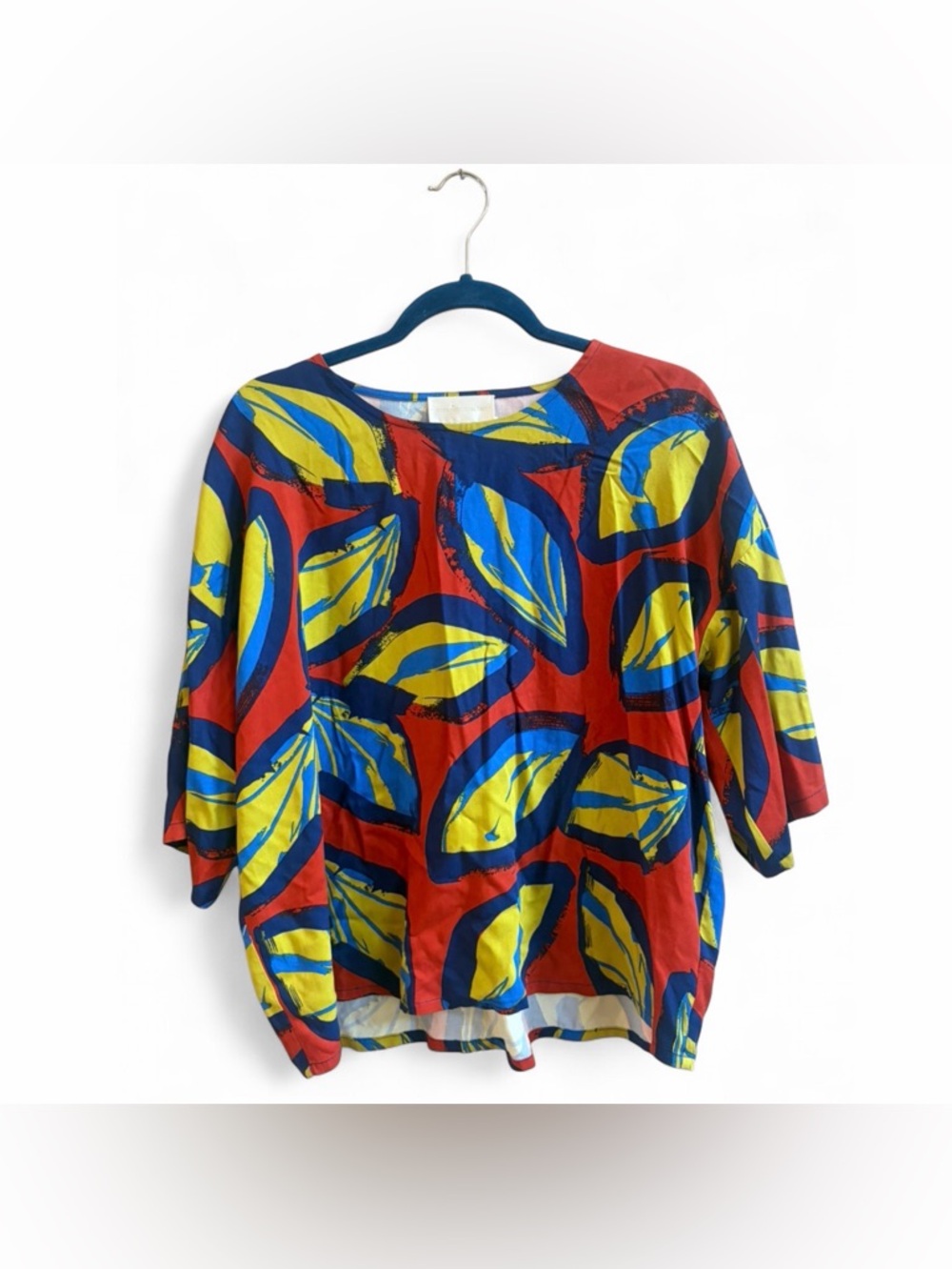 Corey Lynn Calter Anthropologie Rhea Multicolor Tropical Leaf Foliage Blouse Top